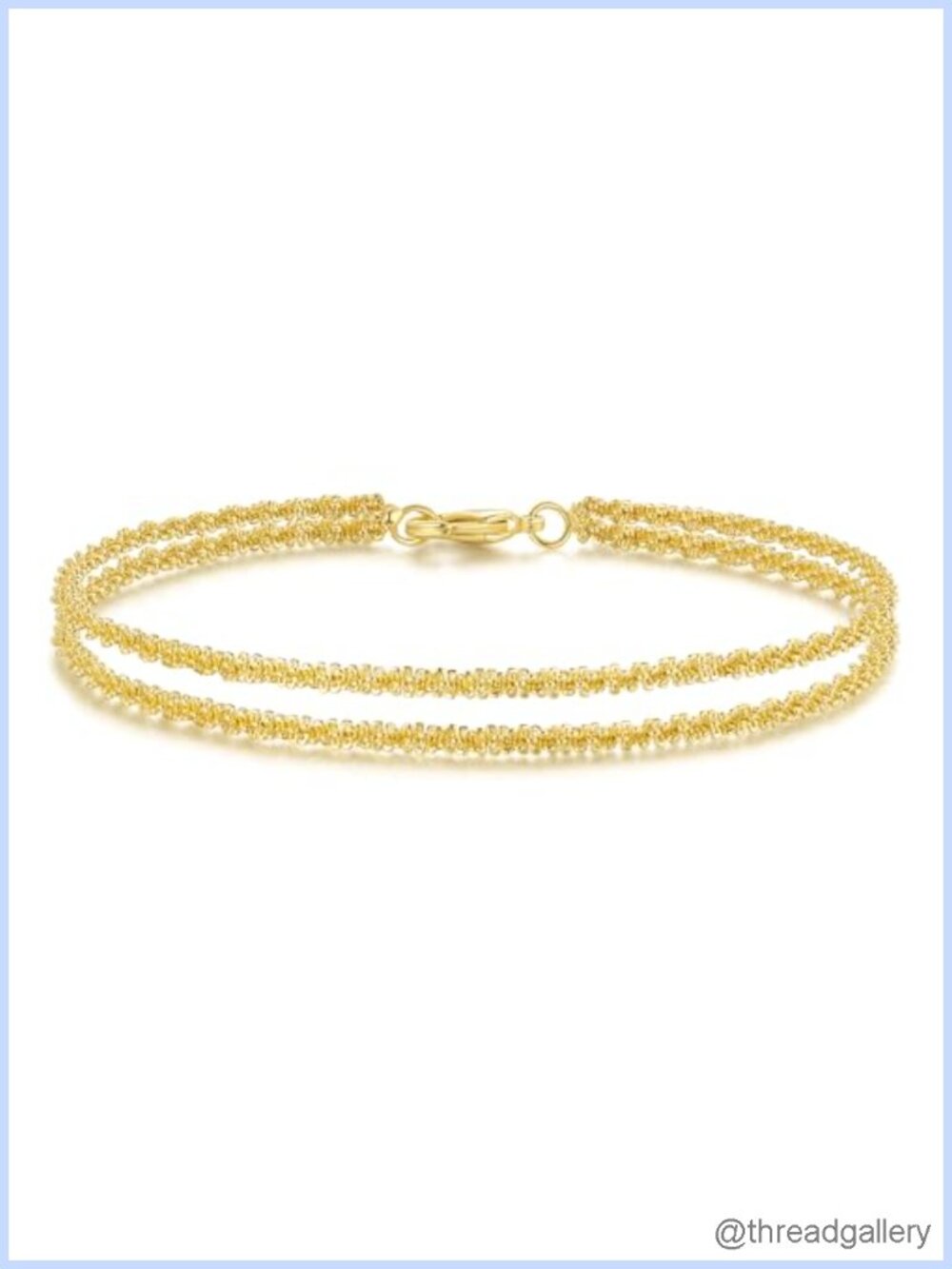 Double Layer 14K Gold Plated Starlight Chain Bracelet Adjustable